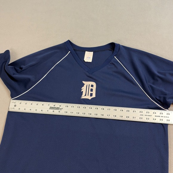 Vintage Detroit Tigers Majestic MLB Baseball Jersey T Shirt V Neck Mens XL - Picture 9 of 11